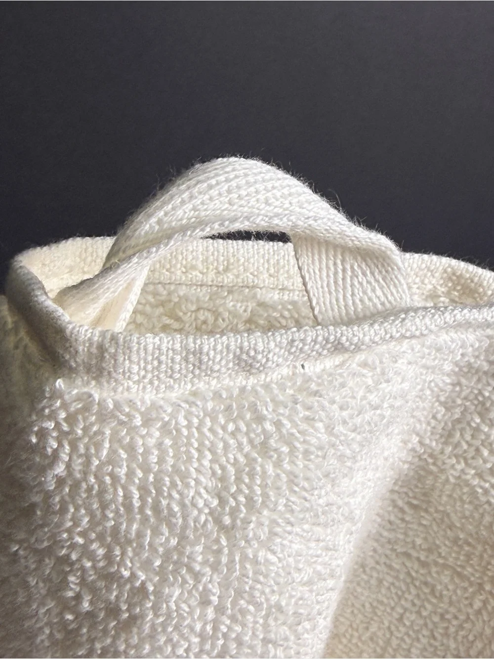 Threshold White Bath Towel with Red Trim